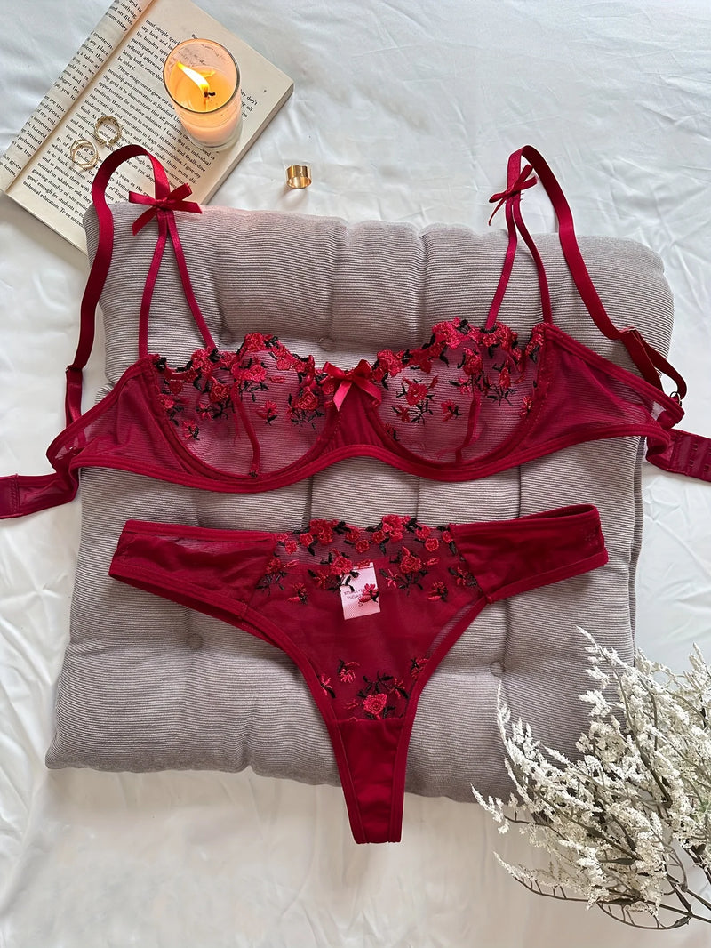 Lingerie floral conjuto - ZARAZA